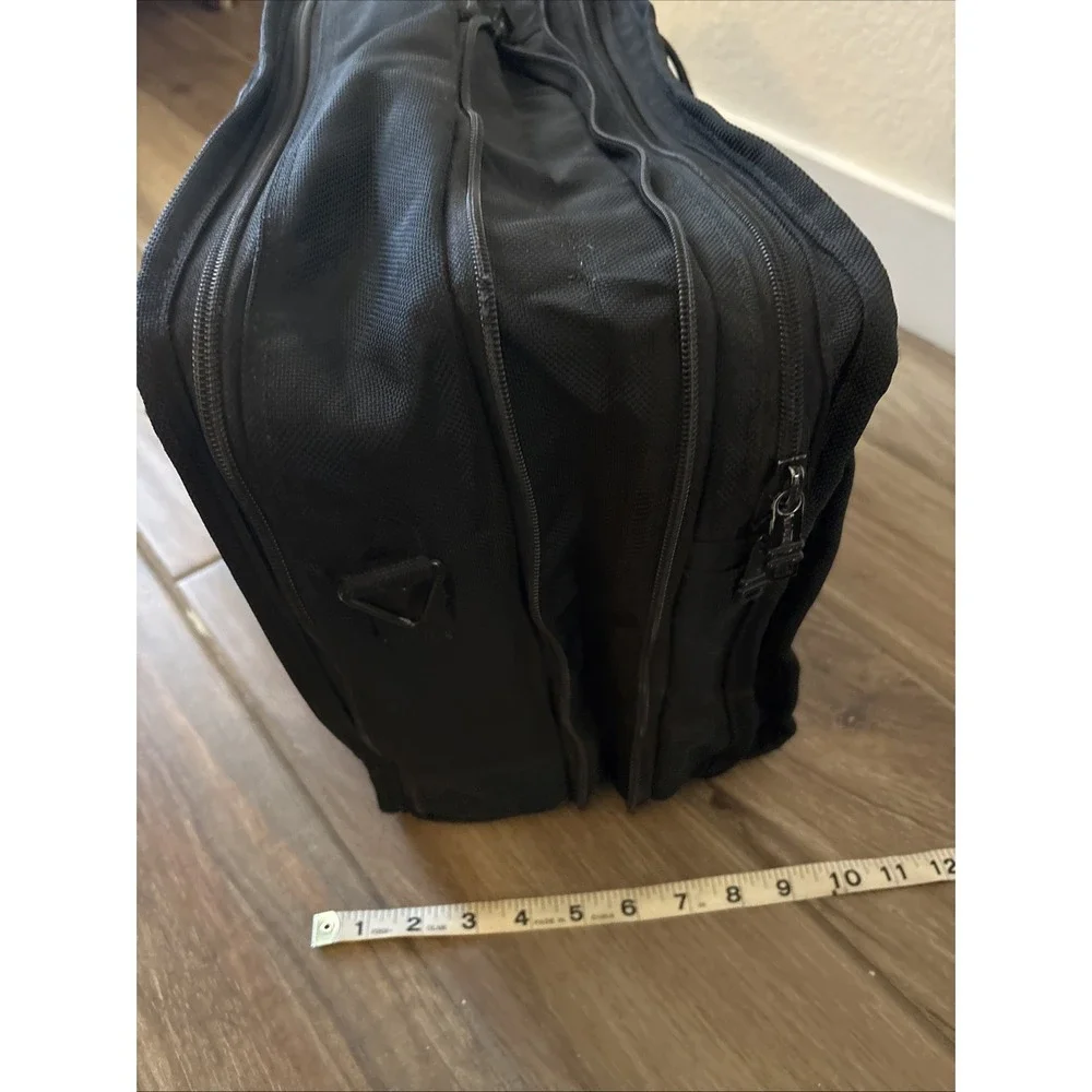 TUMI 2-Way Briefcase Black Nylon Leather Expandable Handbag 26141DH Mens